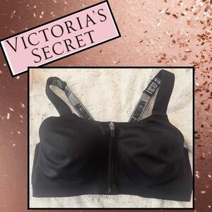 Victoria's Secret incredible 
Knockout Ultra Max Sport Bra w zipper
Black
36DD
